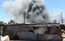 Valhalla Park homes on fire. Picture: Supplied