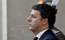Italy's new Prime Minister Matteo Renzi stands in the courtyard of Rome's Chigi palace on 22 February 2014. Picture: AFP