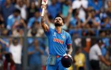 India Virat Kohli celebrates scoring a century against New Zealand in their ICC Cricket World Cup semifinal match on 15 November 2023. Picture: @cricketworldcup/X