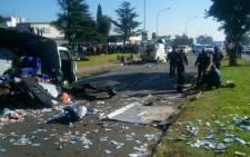 FILE: The scene of a cash-in-transit heist in Boksburg. Picture: Supplied.