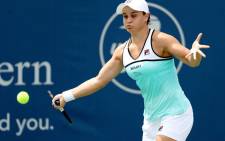 Ashleigh Barty of Australia returns a shot to Maria Sakkari of Greece at Lindner Family Tennis Center on 16 August 2019 in Mason, Ohio. Picture: Getty Images/AFP 
