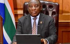 President Cyril Ramaphosa addresses the nation on 11 January 2021. Picture: GCIS.