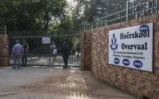 Hoërskool Overvaal in Vereeniging where EFF members are protesting the school's admission policy on 17 January 2018. Picture: Ihsaan Haffejee/EWN