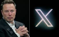 FILE: This combination of pictures created on October 10, 2023, shows (L) SpaceX, Twitter and electric car maker Tesla CEO Elon Musk during his visit at the Vivatech technology startups and innovation fair at the Porte de Versailles exhibition center in Paris, on 16 June 2023 and (R) the new Twitter logo rebranded as X, pictured on a screen in Paris on 24 July 2023. Picture: AFP