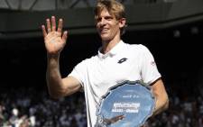 Kevin Anderson with the runners-up trophy following the Wimbledon final on 15 July 2018. Picture: @KAndersonATP/Twitter