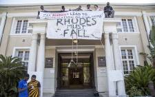 A splinter group of UCT students have decided to remain in the Bremner Building, UCT's administration offices, protesting an evictions order until their demands have been met. Picture: Thomas Holder/EWN