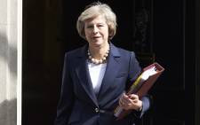 British Prime Minister Theresa May leaves 10 Downing street in London on 20 July 20 2016 on her way to the House of Commons to face her first session of Prime Ministers Questions. Picture: Niklas Halle'n/AFP.