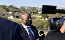 KwaZulu-Natal Premier Sihle Zikalala briefs the media after the funeral of former President Jacob Zuma's younger brother Michael Zuma at Nkandla on 22 July 2021. Picture: KZN Gov/Twitter.