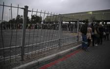 Long queues seen at the Mitchells Plain bus terminal in Cape Town on Wednesday morning as commuters waited for alternative transport to get them to work amid nationwide bus strike. Picture: Cindy Archillies/EWN