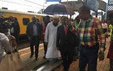 Transport Minister Blade Nzimande at the scene of the train crash at Mountainview station in Pretoria on 8 January 2019. Picture: Robinson Nqola/EWN