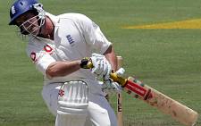 England's batsman Andrew Strauss ducks during a test match. Picture: AFP