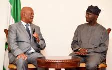 Minister in the Presidency Jeff Radebe meets with the Governor of Lagos State Babatunde Raji Fashola at Marina House Lagos, Nigeria on 12 November 2014. Picture: GCIS.