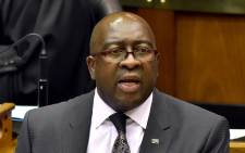 FILE. Former Finance Minister Nhlanhla Nene delivering the 2015 MTBPS Speech in Parliament 21 October 2015. Picture: GCIS.