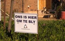 The Kleinfontein community says it only wants to preserve the Afrikaans culture. Picture: Christa van der Walt/EWN