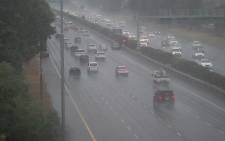 FILE: Traffic seen in Cape Town amid rainy weather on 9 December 2015. Picture: @CapeTownFreeway/Twitter 