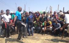 About 3, 000 striking miners gathered in an open field near Anglo American mine’s Thembelani shaft on 12 September, 2012 in Rustenburg. Picture: Govan Whittles/EWN.