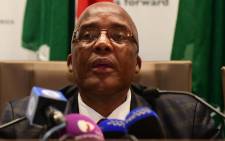 FILE: Minister of Health Aaron Motsoaledi briefs the media on 5 June 2018 on the status of healthcare in the country. Picture: GCIS.