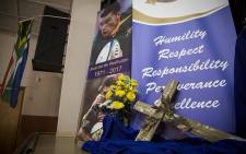 Banners were erected at the FH Odendaal High School in Pretoria on 9 February 2017 for the late Springbok star Joost van der Westhuizen's memorial service on 9 February 2017. Picture: Reinart Toerien/EWN