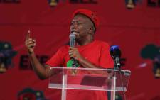 EFF leader Julius Malema addresses supporters in Ermelo in Mpumalanga on 21 March 2018. Picture: @EFFSouthAfrica/Twitter