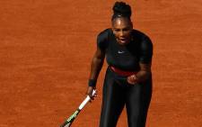 FILE: Serena Williams will be banned from wearing her black catsuit at the French Open in the future, with the tournament set to introduce a stricter dress code. Picture: CNN