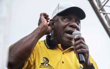 President Cyril Ramaphosa in Tembisa during an ANC election campaign trail. Picture: Abigail Javier/EWN