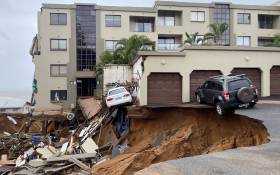 Surfside building in uMdloti damaged during heavy rains on Saturday 21 May 2022. 