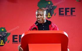 FILE: EFF leader Julius Malema at a media briefing. Picture: EFF South Africa/Twitter