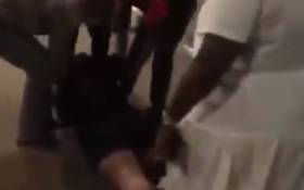 A screengrab from a video showing Amathole councillor Nanziwe Rulashe being dragged from her office.