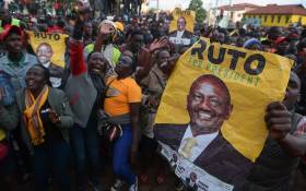 Supporters of William Ruto, Kenya's President elect, celebrate in Eldoret on August 15, 2022. Picture: Simon Maina / AFP.