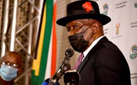 FILE: Police Minister Bheki Cele at a media briefing on 25 October 2021. Picture: GCIS.