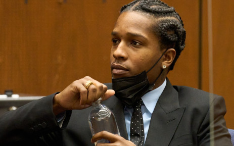Rakim Mayers, aka A$AP Rocky, sits in the Clara Shortridge Foltz Criminal Justice Center during a preliminary hearing in his assault with a semiautomatic firearm case in Los Angeles, California on 20 November 2023. Picture: AFP