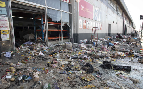 Several shops were looted and set alight in Malvern and Denver on 1 September 2019. Picture: Abigail Javier/EWN