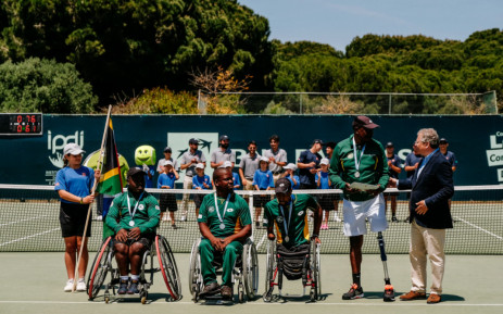  South Africa’s quad wheelchair tennis team won a silver medal at the 2022 BNP Paribas World Team Cup. Picture: @TennisSA