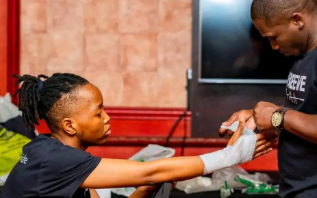 KwaZulu-Natal boxer  Noxolo “Bumblebee” Mkhasibe prepping for a  fight. Picture: Supplied.