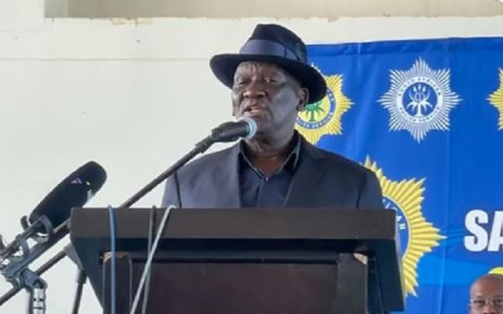 SCREENGRAB: Police Minister Bheki Cele meeting with the KZN taxi industry in the south coast on Thursday, 14 July 2022. Picture: Lirandzu Themba/Twitter