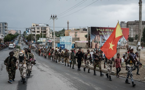 Soldiers of Tigray Defence Force (TDF) walk in lines towards another field in Mekele, the capital of Tigray region, Ethiopia, on June 30, 2021. Picture: Yasuyoshi Chiba / AFP