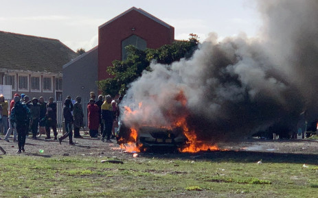 A screengrab from a video posted on social media, showing the mob justice attack on an e-hailing driver in Parkwood on 31 May 2022. 