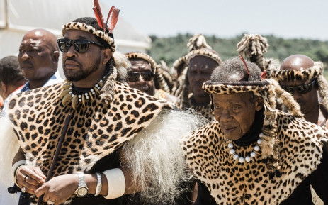 Zulu King Misuzulu kaZwelithini and traditional Prime Minister of the Zulu nation Prince <a href=