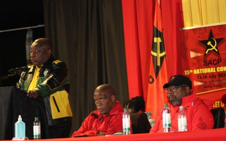 ANC president Cyril Ramaphosa at the SACP congress in Boksburg on Friday, 15 July 2022. Picture SACP/Twitter  
