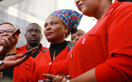 Newly sworn in Economic Freedom Fighters member of Parliament and former Public Protector Busisiwe Mkhwebane on 20 October 2023. Picture: Supplied/@ParliamentofRSA/X