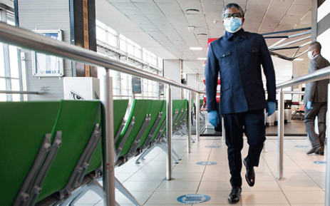 Transport Minister Fikile Mbalula at OR Tambo International Airport on 3 June 2020 to check adherence to a set of measures put in place to protect those who will be using the airport to get to their destinations. Pictures: Sethembiso Zulu/EWN