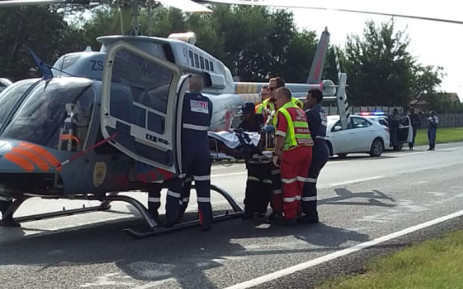 A security guard on Thursday, 13 February 2020 was left critically injured following a cash-in-transit heist on the N3 Highway near the Leondale Road turnoff in Spruitview. Picture: @ER24EMS/Twitter 