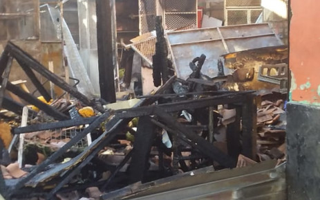 Shops in Yeoville were gutted by a fire alleged to be ignited by members of the Dudula Movement on 21 June 2022. Picture: Dominic Majola/Eyewitness News