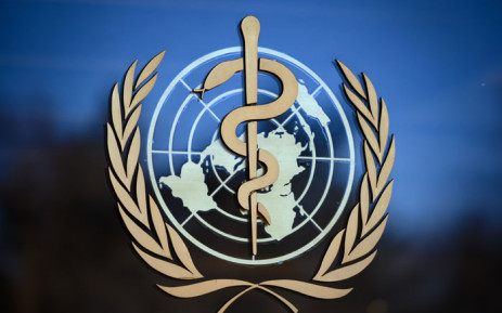 FILE: A photo shows the logo of the World Health Organization (WHO) at their headquarters in Geneva. Picture: AFP