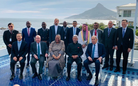 International relations Minister Naledi Pandor with BRICS foreign affairs ministers (front row) and 'Friends of BRICS' in Cape Town on 2 June 2023. Picture: Supplied