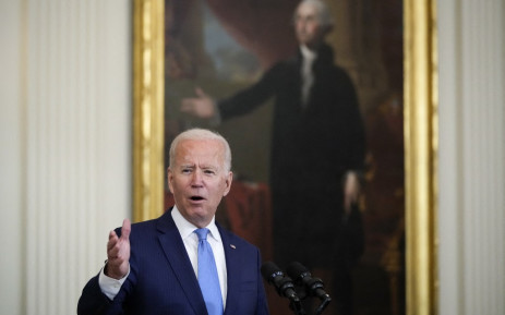 US President Joe Biden speaks during an event in the East Room of the White House on 23 August 2021 in Washington, DC. Picture: Drew Angerer/AFP