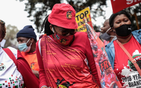 Cosatu members marching in Pretoria. Picture: Abigail Javier/EWN