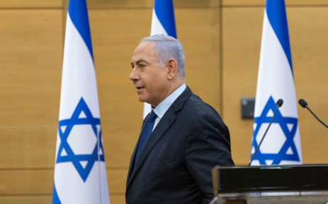 FILE: Israeli Prime Minister Benjamin Netanyahu arrives at the Knesset, the Israeli Parliament, to deliver a political statement in Jerusalem, on 30 May 2021. Picture: Yonatan Sindel/AFP
