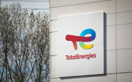 A photograph shows the logo of TotalEnergies at the Total Energies refinery site, in Gonfreville-l'Orcher, near Le Havre, northwestern France, on 5 October 2022. Picture: Lou BENOIST/AFP