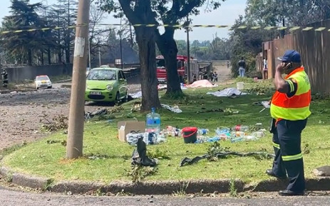 FILE: Officials at the scene of an explosion in Boksburg, east of Johannesburg on 24 December 2022. Picture: Eyewitness News